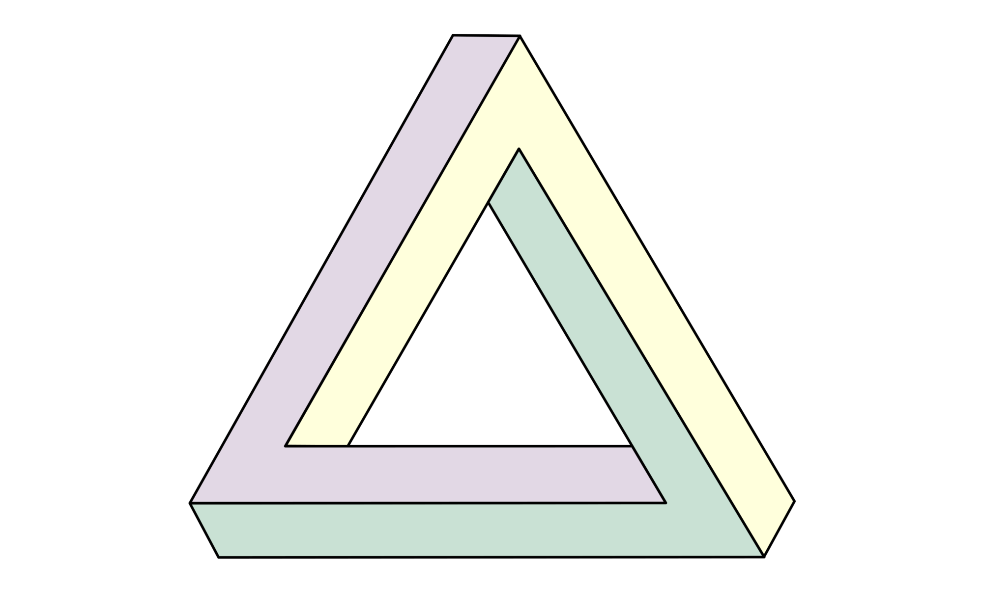 Невозможный наследник 3. Лестница Пенроуза треугольник. Треугольник Пенроуза Эшер. Иллюзия треугольник Пенроуза. Куб в треугольника Пенроуза.